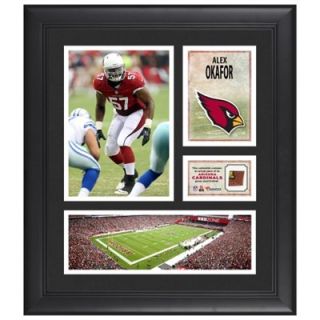 Alex Okafor Arizona Cardinals Framed 15 x 17 Collage with Game Used Football