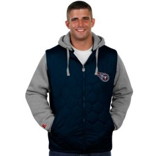 Pro Line Tennesee Titans Big and Tall Midnight Stinger Hooded Jacket   Navy Blue