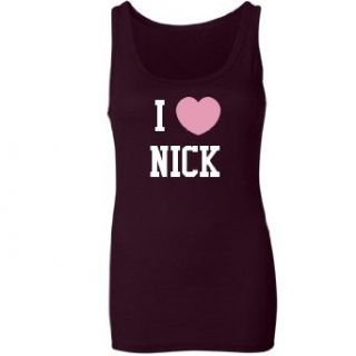 I Love Nick: Custom Junior Fit Sheer Longer Tank Top: Clothing