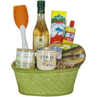 Summery Fish Seasonings Gourmet French Gift Basket, Basic : Gourmet Snacks And Hors Doeuvres Gifts : Grocery & Gourmet Food