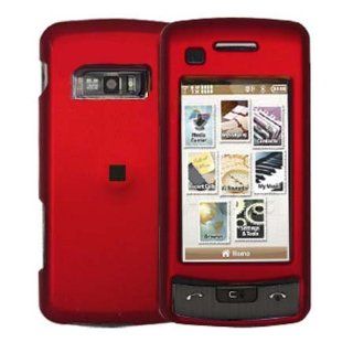Hard Plastic Snap on Cover Fits LG VX11000 EnV Touch Solid Red (Rubberized) Verizon (does NOT fit LG VX10000 Voyager): Cell Phones & Accessories