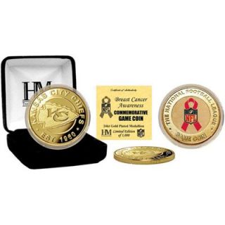 Kansas City Chiefs 24kt Gold Breast Cancer Awareness Commemorative Game Coin
