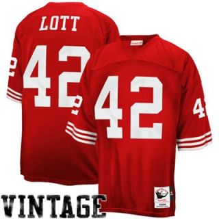 Mitchell & Ness Ronnie Lott San Francisco 49ers 1989 Authentic Throwback Jersey   Red