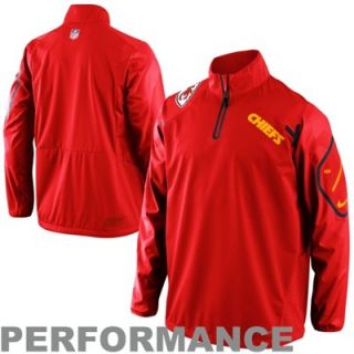 Nike Kansas City Chiefs Fly Rush Quarter Zip Performance Jacket   Navy Red