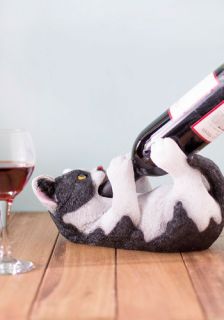 Fine Feline Wine Bottle Holder  Mod Retro Vintage Kitchen