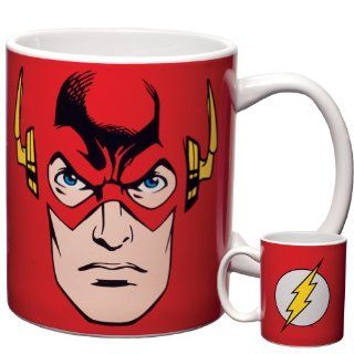 DC Comics   Flash Face 12 oz. Ceramic Mug: Flash Merchandise: Kitchen & Dining