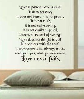 Love Is Patient Love Is Kind Wall Decal Sticker Vinyl Beautiful Quote Words   Other Products  