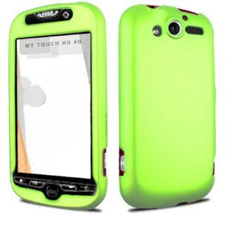 Fits HTC Mytouch 4G Hard Plastic Snap on Cover Solid Neon Green (Rubberized) T Mobile (does not fit HTC Mytouch 3G or HTC Mytouch 3G Slide or HTC Mytouch 4G Slide): Cell Phones & Accessories