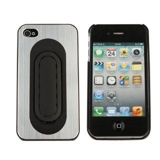 NEEWER Wire Drawing Effect With Stand Prop Up Case Back Cover Shell For iPhone 4/4S (Silver): Cell Phones & Accessories
