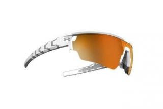 Under Armour Phenom Sunglasses Satin White Frame Orange Lens 8600054 110941: Clothing