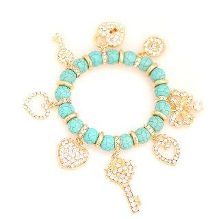 Eight Charm Pure Turquoise Bead Bracelet : Other Products : Everything Else