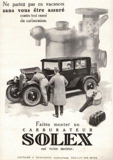 1926 Ad Print Solex Auto Carburetor Security During Travel by Theo Roger  