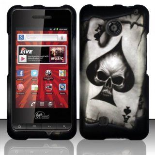 [Extra Terrestrial]For PCD Chaser VM2090 (Virgin Mobile) Rubberized Design Cover   Spade Skull: Cell Phones & Accessories