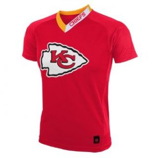 NFL Team Apparel Youth Kansas City Chiefs Performance Short Sleeve T Shirt   Size Large Clothing