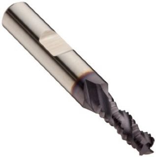 Niagara Cutter RHC752 Cobalt Steel End Mill, High Helix Rougher For Aluminum, TiAlN Coated, 3 Flutes, Chamfer End, 1" Cutting Length, 7/16" Cutting Diameter: Square Nose End Mills: Industrial & Scientific