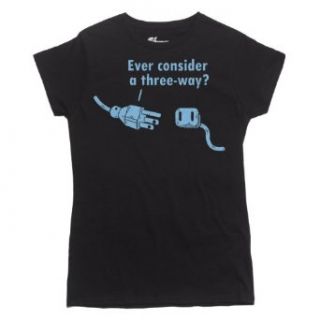 Rocket Factory Ever Consider a Three Way Ladies T shirt: Clothing