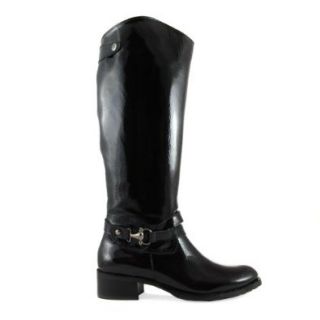 Jose Saenz Womens a Black Patent Spanish Leather Kitten Heel Tall Boot UK 7   EU 40   US 9: Shoes
