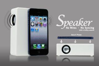 White Mutual Induction Sound Player Music Speaker Box for Apple iPhone 5 / 4S / 4 / 3GS / Samsung Galaxy Note II 2 N7100 / Note N7000 / SIII S3 i9300 / SII S2 i9100 etc: Cell Phones & Accessories
