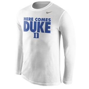 Nike College Dri FIT Legend Warm Up T Shirt   Mens   Basketball   Clothing   Duke Blue Devils   White