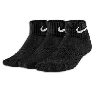 Nike 3 Pack Moisture MGT Cushion Quarter Socks   Boys Grade School   Training   Accessories   Black/White