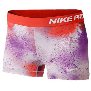 Nike Pro 3 Compression Shorts   Womens   Training   Clothing   Atomic Mango/Kumquat/White