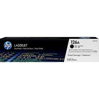 HP 126A Black Toner Cartridge (CE310AD), Twin Pack