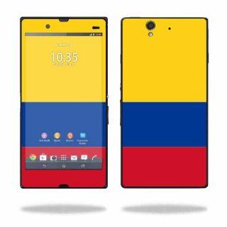 MightySkins Protective Vinyl Skin Decal Cover for Sony Xperia Z 4G LTE T Mobile Sticker Skins Colombian Flag: Cell Phones & Accessories