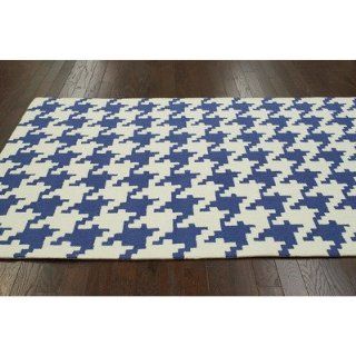 Shop Trellis Regal Blue Houndstooth Rug Rug Size 5' x 8' at the  Home Dcor Store