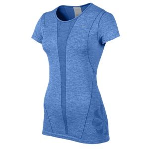 Nike Dri FIT Knit Short Sleeve T Shirt   Womens   Running   Clothing   Deep Night/Heather/Reflective Silver