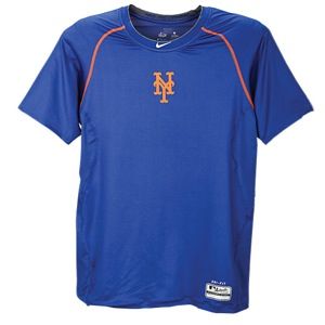 Nike MLB Pro Combat Dri Fit S/S Top   Mens   Baseball   Clothing   New York Mets   Black