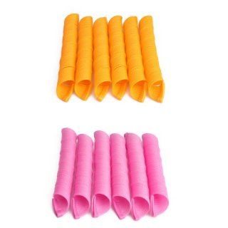 Vakind Pro Stretched Lenght 17 Inch Hair Rollers Curlers Pack of 12 Magic Leverage Spiral Ringlets Former : Curl Enhancers : Beauty