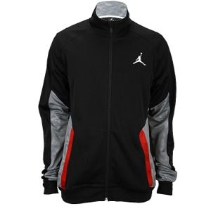 Jordan S.Flight Jacket   Mens   Basketball   Clothing   Black/Gym Red/Cool Grey/White