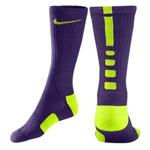 Nike Elite Basketball Crew Socks   Mens   Basketball   Accessories   Court Purple/University Gold