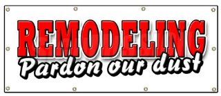 36"x96" REMODELING PARDON OUR DUST BANNER SIGN we're open fix up new improved: Patio, Lawn & Garden