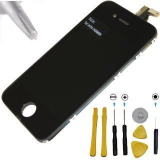 Zeetron Iphone 4 Screen Digitizer LCD Replacement Repair Kit Black  7p Tool Kit, 5 Star Screw Driver, AT&T Only: Cell Phones & Accessories