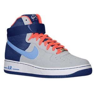 Nike Air Force 1 High   Mens   Basketball   Shoes   Wolf Grey/Distance Blue/Deep Royal Blue