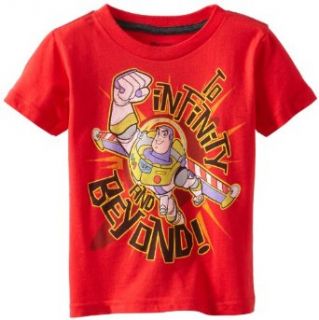 Toy Story Boys 2 7 Buzz Goes Beyond, Red/Black Heather, 2T Clothing