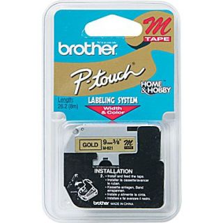 Brother 3/8 Black on Gold tape