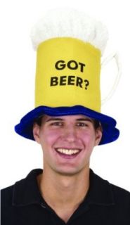 Jacobson Hat Company Men's Felt Got Beer Mug Hat, Yellow, One Size: Clothing
