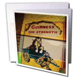 gc_44628_1 Jos Fauxtographee Realistic   A Poster of a Guinness For Strength Sign in Ireland posturized and Given Depth and Texture   Greeting Cards 6 Greeting Cards with envelopes  Blank Greeting Cards 