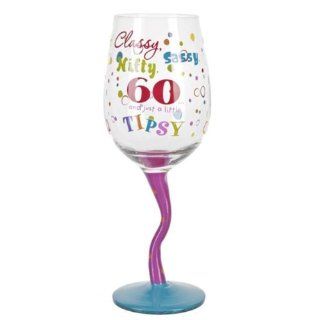 60th Birthday Classy Sassy 60 Wine Glass By Ganz: Kitchen & Dining