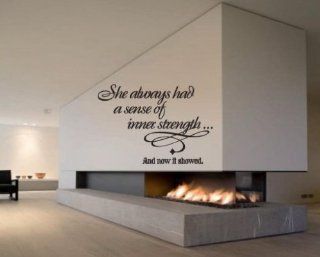 She Always Had a Sense of Inner Strength and Now It Showed Sports Vinyl Wall Decal Sticker Mural Quotes Words Hf010shealwaysv   Wall Decor Stickers  