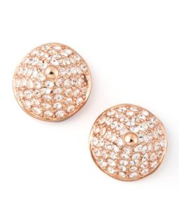 Pave Crystal Cone Stud Earrings, Rose Gold   Eddie Borgo   Rose gold