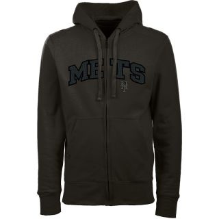 Antigua New York Mets Mens Signature Full Zip Hooded Sweatshirt   Size