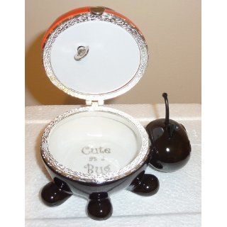 Little Cutie Porcelain Ladybug Music Box: Unique Music Box Gift by Ardleigh Elliott   Jewelry Boxes