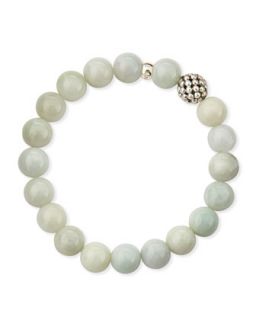 10mm Caviar Ball Burma Jade Beaded Stretch Bracelet   Lagos   Burma jade (10mm )