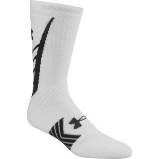 UNDER ARMOUR Mens Undeniable Crew Socks   Size: Small, White/black