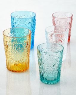 Six Fleur de Lis Juice Glasses