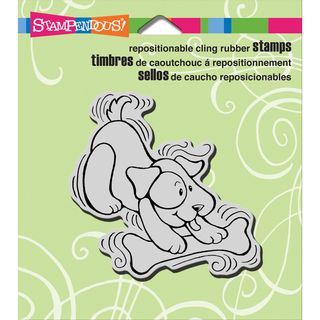 Stampendous Cling Rubber Stamp 3.5inx4in Sheet penpattern Pup