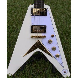 Epiphone Limited Edition "1958" Korina Flying V Electric Guitar, Alpine White: Musical Instruments